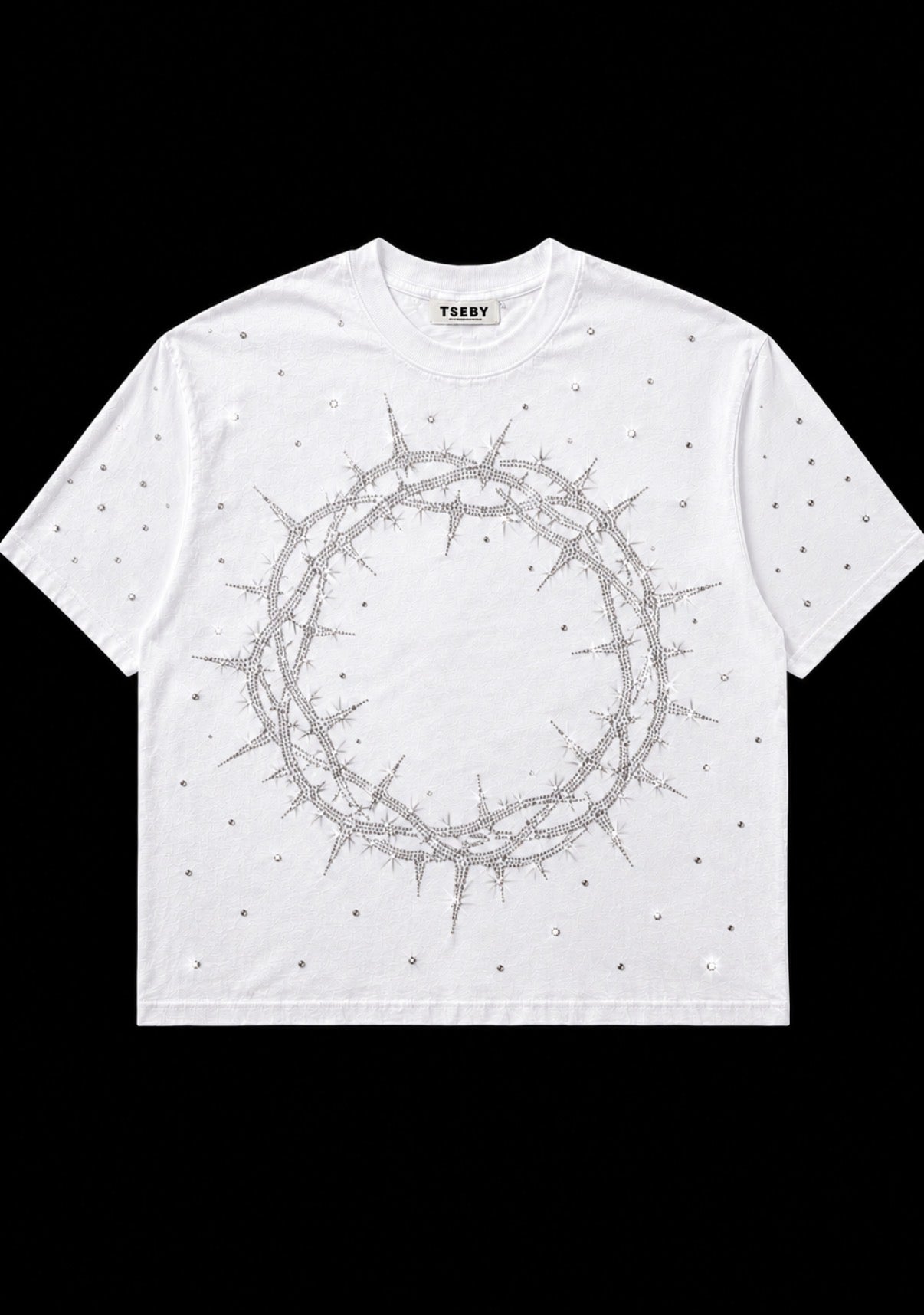 WHITE/SILVER CROWN SHIRT