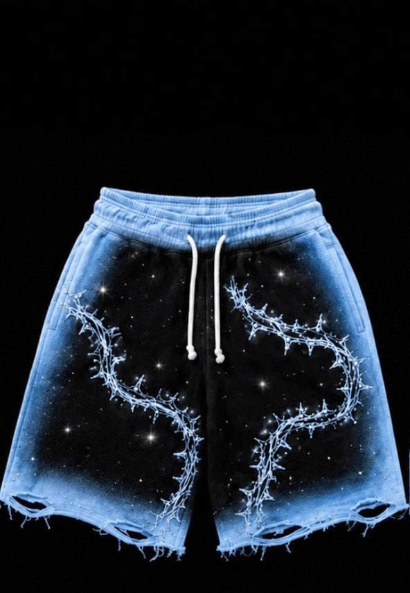 LIGHT BLUE THORN SHORTS