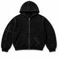 TSEBIY Rhinestone Zip-Up